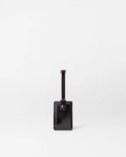 Black Leather Luggage Tag