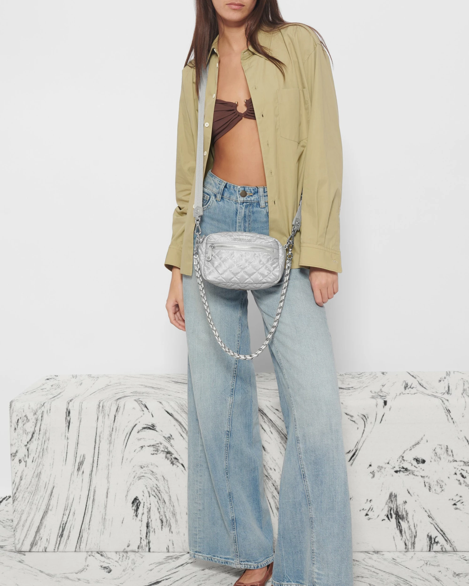 Oyster Metallic Mini Crosby - Image 5