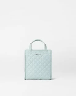 Silver Blue Mini Box Tote