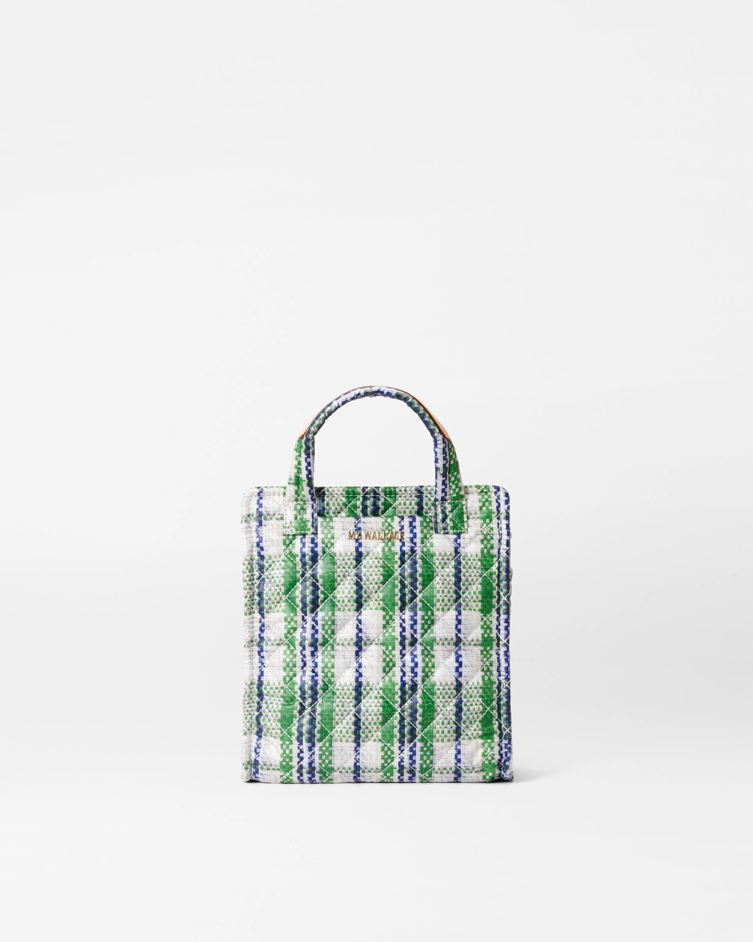 Spring Plaid Mini Box Tote