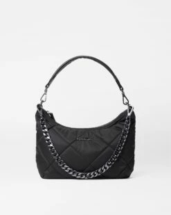 Black Small Madison Shoulder Bag
