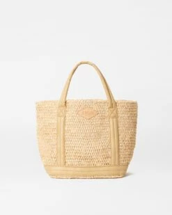 Raffia/Camel Small Raffia Tote