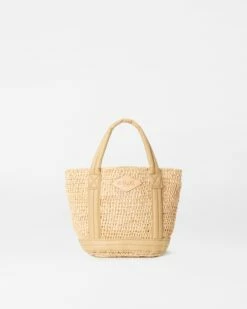 Raffia/Camel Mini Raffia Tote