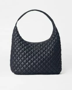 Black Large Metro Shoulder Bag