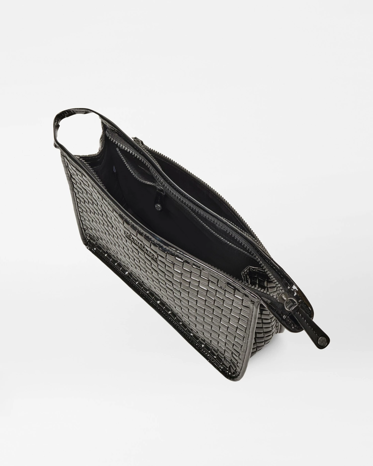 Black Lacquer Woven Clutch - Image 4