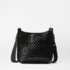 Black Lacquer Woven Box Crossbody