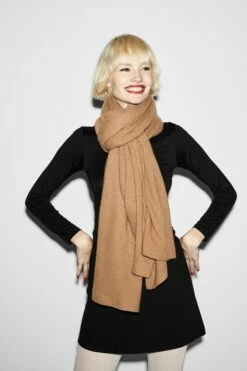Camel Cashmere Travel Wrap
