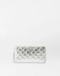 Silver Candy Long Zip Round Wallet